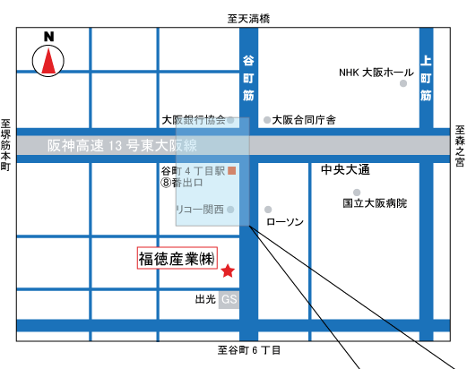 福徳産業株式会社　本社地図